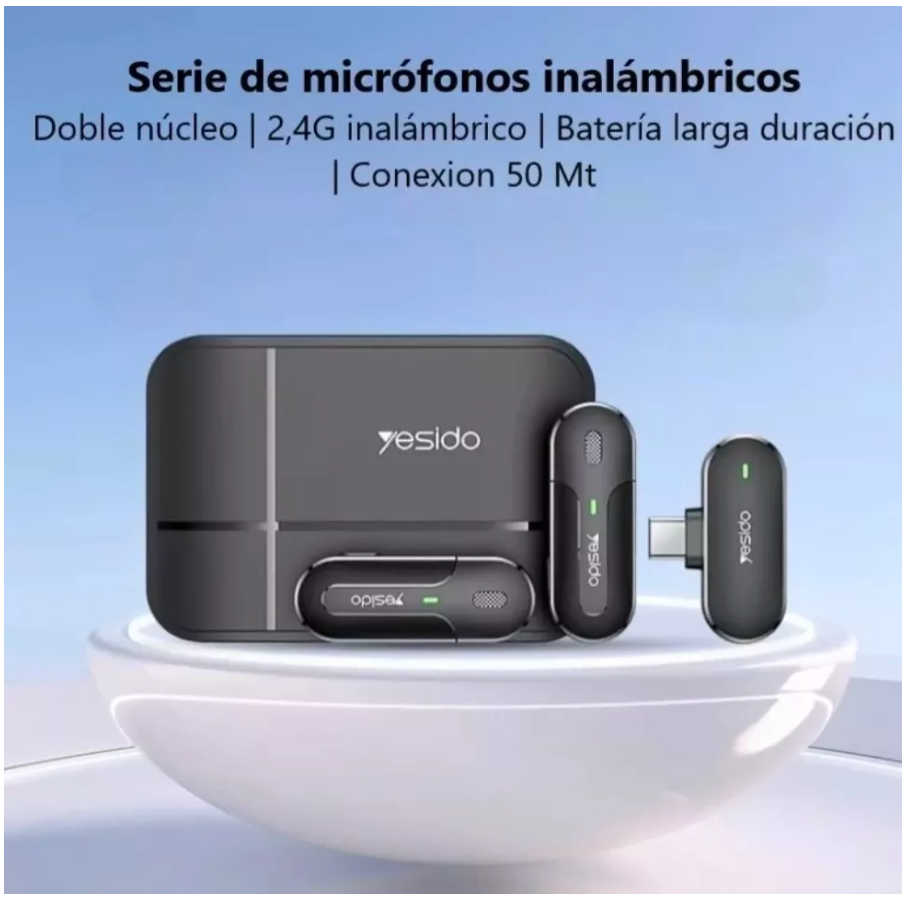 Microfono Inalambrico Lavalier Pro Estuche tipo Lightning - Imagen 2